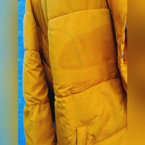 IGNI Mustard Oversized Puffer Jacket with Hoodie - Picture 5 of 10